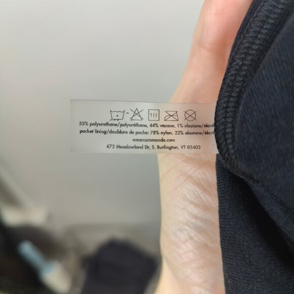 Commando Faux Leather Jogger Pants Womens Small Black Pull On Glam Y2K Punk‎ Emo - Picture 7 of 8